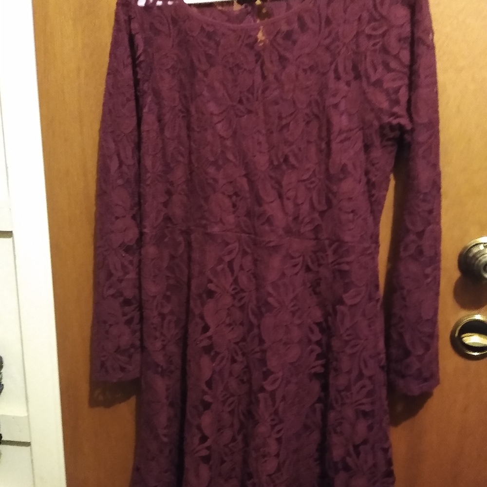 Halo Lace Long Sleeve Dress XL